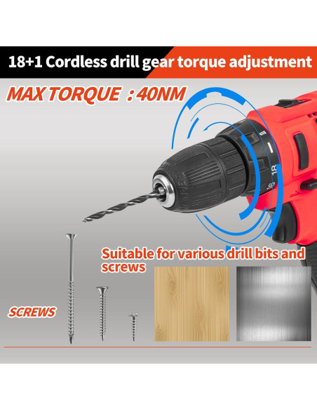 Juego de Herramientas Eléctricas 346 Piezas Arcwares con Taladro 18V Juego de Herramientas Eléctricas 346 Piezas Arcwares con Taladro 18V