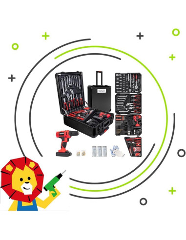 Juego de Herramientas Eléctricas 346 Piezas Arcwares con Taladro 18V