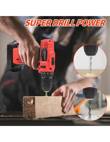 Juego de Herramientas Eléctricas 346 Piezas Arcwares con Taladro 18V Juego de Herramientas Eléctricas 346 Piezas Arcwares con Taladro 18V