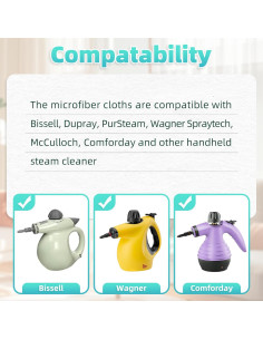Paquete de 10 paños de microfibra Nicemiya para Steam Shot 2