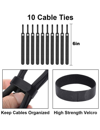 Caja Organizadora de Cables DUNCHATY 3 Tamaños ABS Negro