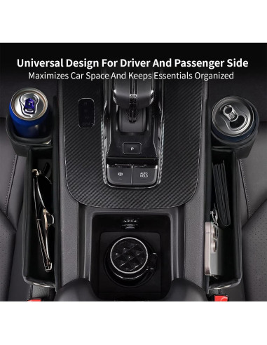 Organizador de Espacio entre Asientos BESSTAN Beige con Portavasos