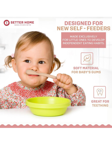 Cucharas Suaves para Bebés Setter Home - Silicona Apta Lavavajillas