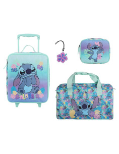 Juego de Viaje 4 Piezas Stitch Disney Maleta 35.56 cm