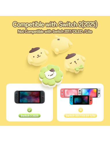 Tapas de Agarre de Pulgar Kuitmor para Switch 2 - 4 Piezas
