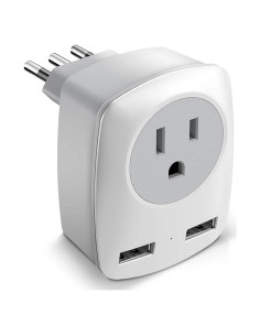 Adaptador de Enchufe JARVANIA Tipo-L para Italia y Chile