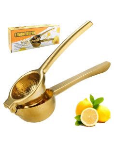 Exprimidor Manual de Limón SHIKORI de Acero Inoxidable Oro