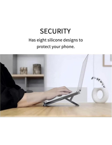 Soporte Ergonómico para Laptop Aluminio Ajustable 7 Niveles 25-39.6 cm Soporte Ergonómico para Laptop Aluminio Ajustable 7 Niveles 25-39.6 cm