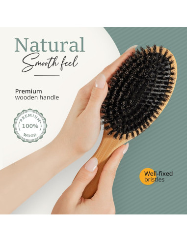 Cepillo de Cerdas de Jabalí Belula para Cabello Fino - Set Completo