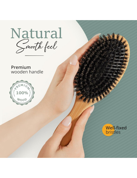 Cepillo de Cerdas de Jabalí Belula para Cabello Fino - Set Completo