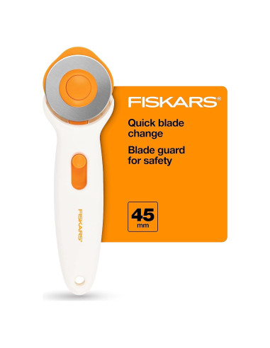 Cortador Rotativo Fiskars 45mm Acero Premium para Tela