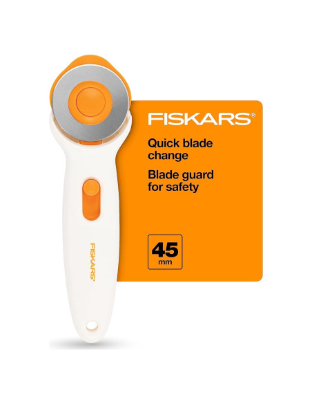 Cortador Rotativo Fiskars 45mm Acero Premium para Tela