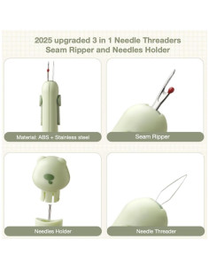 Kit de Costura 3 en 1 HeriNova con Enhebrador y Cinta Métrica 2