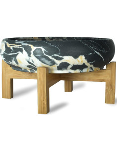 Maceta Suculenta Cerámica Mármol ARTKETTY 25.4cm con Drenaje 2