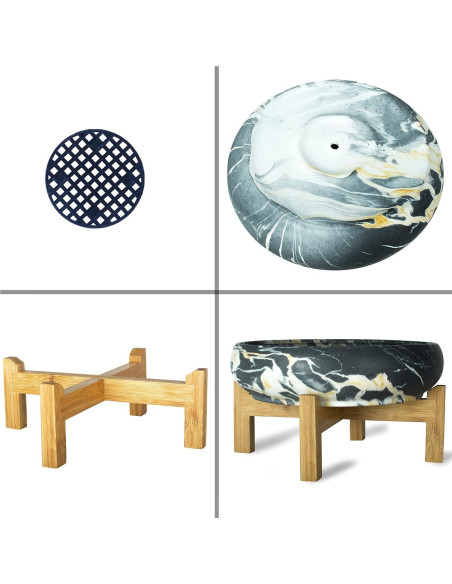 Maceta Suculenta Cerámica Mármol ARTKETTY 25.4cm con Drenaje Maceta Suculenta Cerámica Mármol ARTKETTY 25.4cm con Drenaje