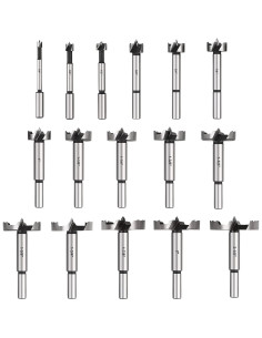Juego de Brocas Forstner COMOWARE 16 Piezas Acero al Carbono 2