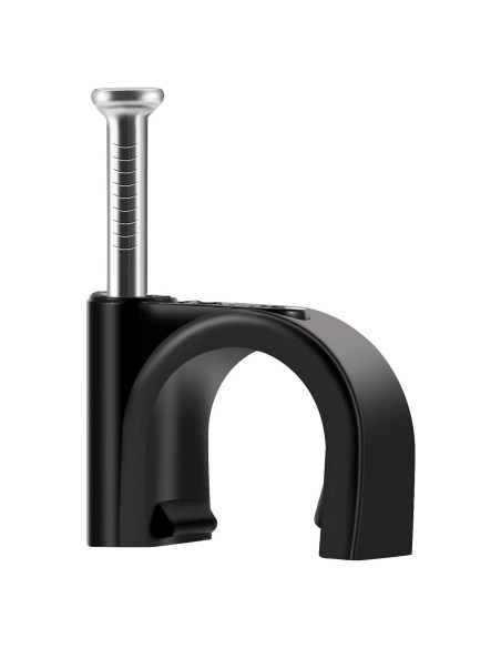 Clips de Cable Redondos ERKXD 10mm con Clavo de Acero - 100 Piezas Clips de Cable Redondos ERKXD 10mm con Clavo de Acero - 100 Piezas