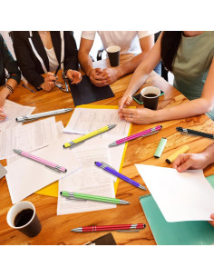 Bolígrafos 2 en 1 Tenare - 12 Piezas Metal Punta Estilógrafo 2