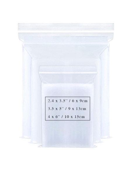 Bolsas de Plástico Transparentes BornFeel 300pcs 3 Tamaños