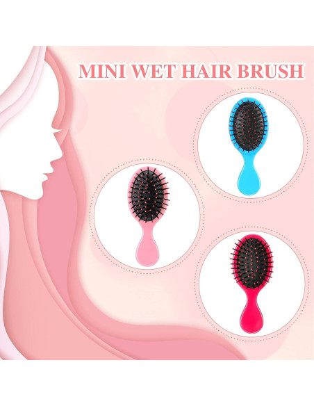 Mini Cepillos para el Cabello Nuenen 3 Piezas Viaje Suaves