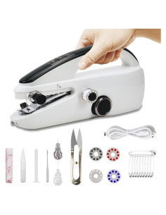 Máquina de Coser Portátil MJYP 609-2 Doble Velocidad Blanca