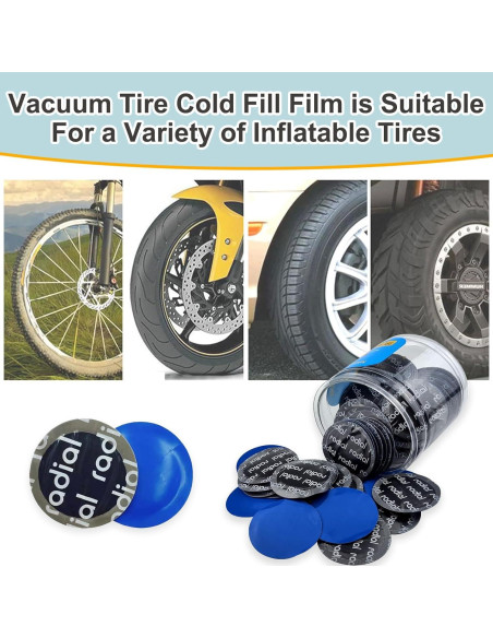 Kit de Reparación de Neumáticos BONFQERT 80 Pcs 2.4"