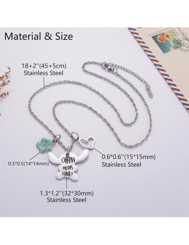 Collar Ralukiia Ohana Significa Familia Stitch 45.72 cm