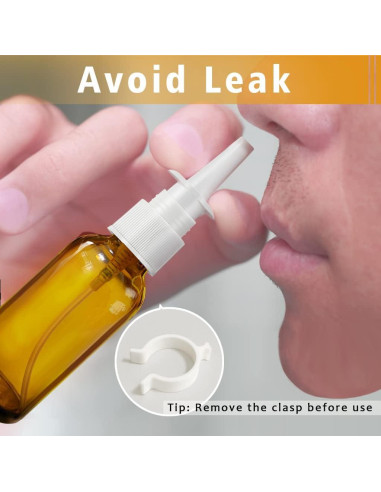 Botellas de Spray Nasal Vacías GIVAMEIHF 6Pcs 30ml Ámbar