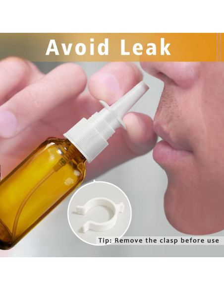 Botellas de Spray Nasal Vacías GIVAMEIHF 6Pcs 30ml Ámbar