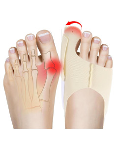 Corrector de Hallux Valgus NOWFRESH 2 Piezas Ajustable - Alivio para Juanetes
