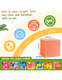 Bloques de Espuma FUBOTRAD 24PCS 12.7cm Acolchado Azul Oscuro 2