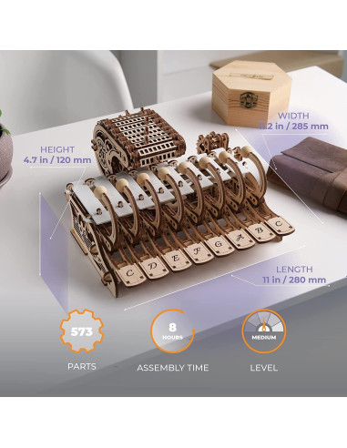 Rompecabezas Mecánico 3D UGEARS Celesta Musical - 573 Piezas