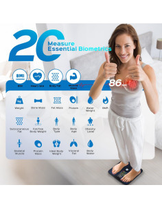 Báscula Digital de Grasa Corporal Lepulse con Bluetooth 2