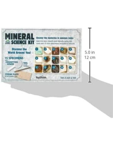 Kit de Ciencia Mineral Toysmith 15 Especímenes para Jóvenes Geólogos