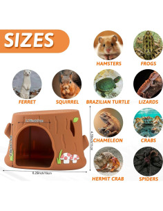 Cama para Cobaya y Cueva de Silicona HOSUKKO 16x11cm Marrón 2