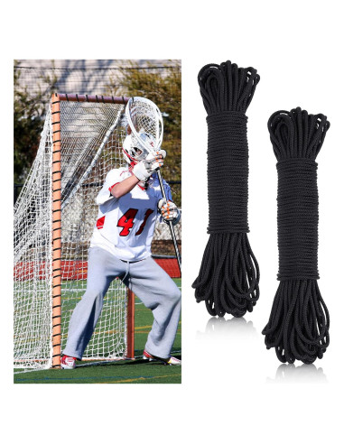 Cordón de Red de Lacrosse Wowangce 28m x 4mm Negro - 2 Pcs