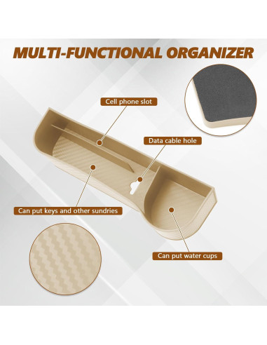 Organizador de Relleno de Espacio entre Asientos Hbxdeco Beige 2PCS