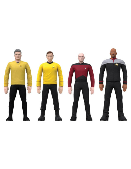 Figuras de Acción Articuladas TCG Toys FleXfigs Star Trek - 4 Capitanes