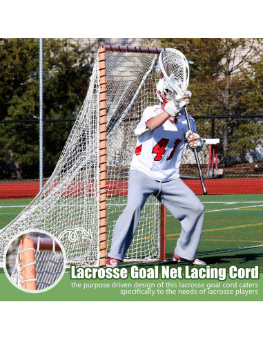 Cordón de Red de Lacrosse Wowangce 28m x 4mm Negro - 2 Pcs