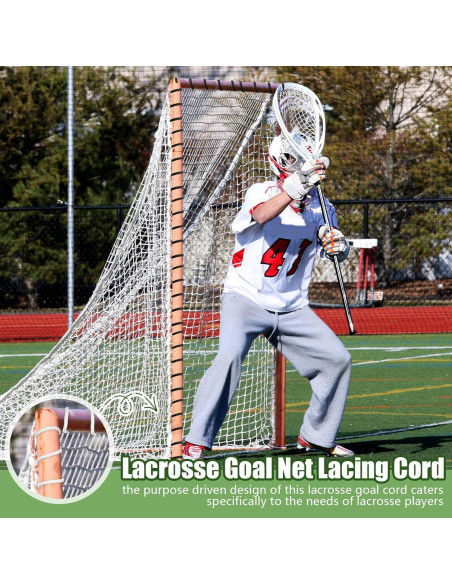 Cordón de Red de Lacrosse Wowangce 28m x 4mm Negro - 2 Pcs