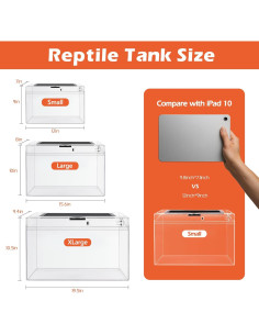 Terrario Pequeño AZV para Reptiles con Accesorios 30.48x22.86 cm 2