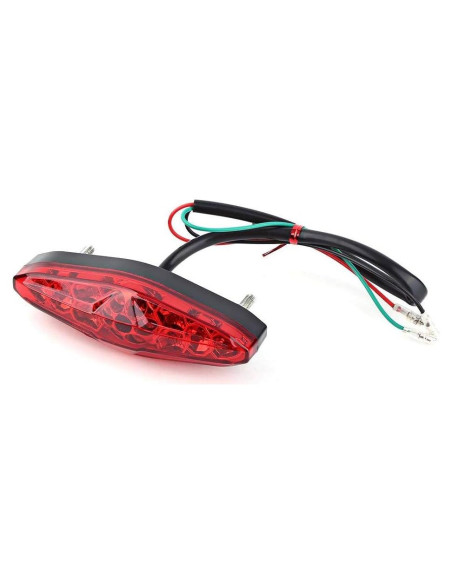 Luz Trasera LED de Motocicleta Keenso 12V 15 LEDs Resistente al Agua
