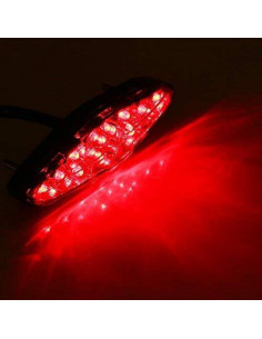 Luz Trasera LED de Motocicleta Keenso 12V 15 LEDs Resistente al Agua 2