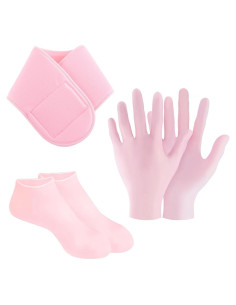 Juego de Guantes y Calcetines Hidratantes de Silicona 3 Piezas