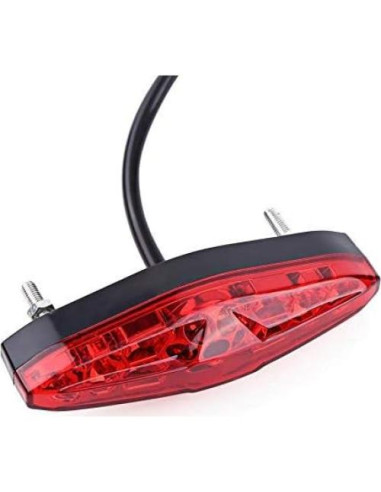 Luz Trasera LED de Motocicleta Keenso 12V 15 LEDs Resistente al Agua