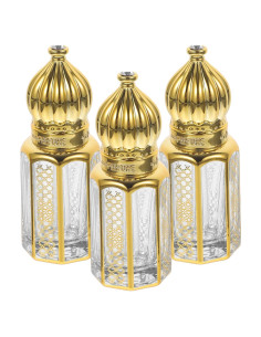 3 Botellas de Perfume Árabes Vintage LALAFINA 3ml Cristal