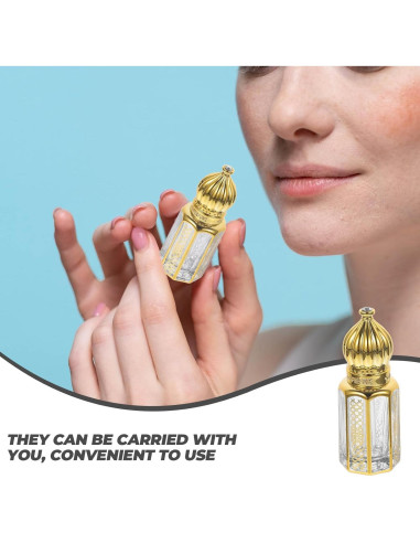 3 Botellas de Perfume Árabes Vintage LALAFINA 3ml Cristal