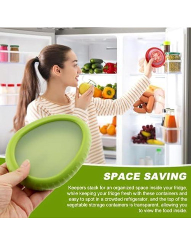Conjunto de Recipientes de Silicona para Aguacate y Verduras