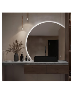 Espejo LED Niccy Semi Redondo 71.12 cm a Prueba de Agua