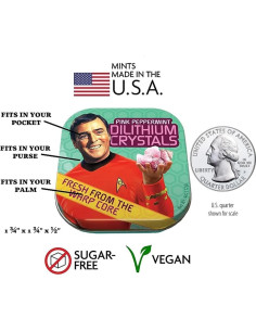 Caramelos de Cristal de Dilithium de Menta Rosa - The Unemployed Philosophers Guild, 1 Lata 2